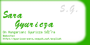 sara gyuricza business card